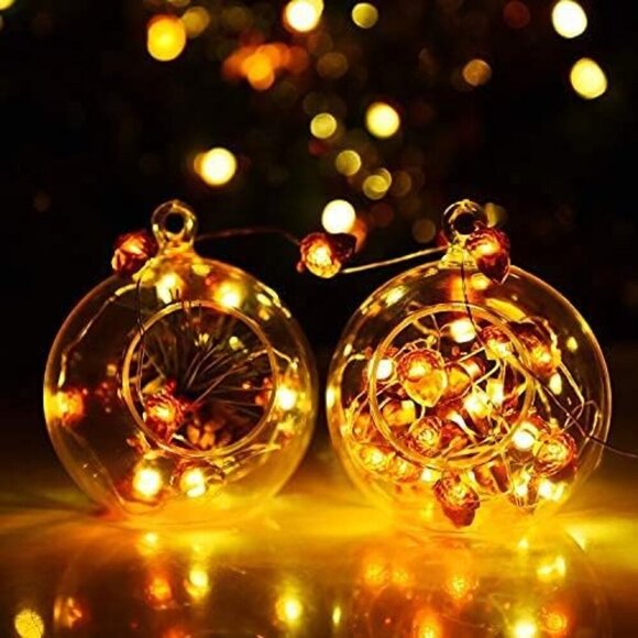 15 Pcs Hanging Candle Holder Clear Plastic Terrarium Globe Hanging Tea Lights Ca - Picture 2 of 7